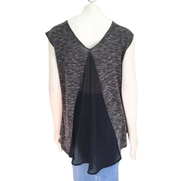 MOSSIMO Sheer Back Lightweight Hi Low Jersey Knit Shirt SZ L - Picture 6 of 10